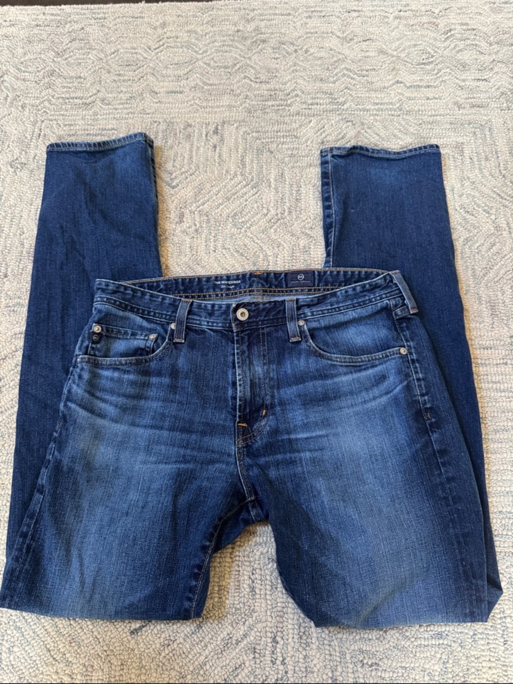 Ag Adriano Goldschmied matchstick Men's Indigo Slim Straight Jeans